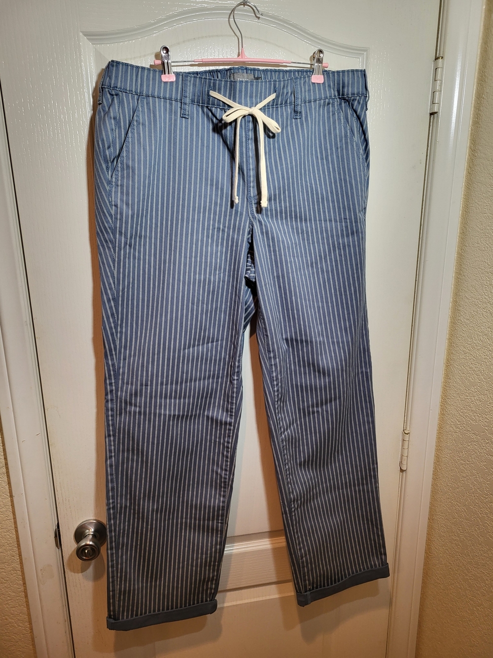 torrid Blue Pinstripe Drawstring Chinos